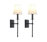 Lampada da parete lampade da parete classiche set di 2 appuntamento con illuminazione con funce murale industriale rustico con luci a parete vintage di tessili svasati per la luce da monte a parete a