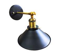 Lampada da Parete Lampade da Parete Industriali Lampada da Parete retrò E27 Edison Paralume Nero Rustico Loft Lampada da Parete Lampada da Illuminazione Paralume Regolabile per Camera da Letto