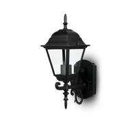 Lampada Da Parete Lanterna Giardino Attacco E27 Garden Wall Lamp IP44 Colore Ner