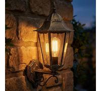 Lampada da Parete Lanterna Giardino Esterna Antico Haustürlampe Alu Bronzo H [EEK: Nicht bewertet]