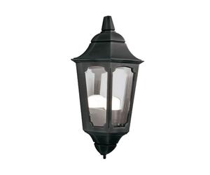 Lampada da Parete Lanterna Nero Alluminio IP43 Rustico Rory Esterni Casa Porta