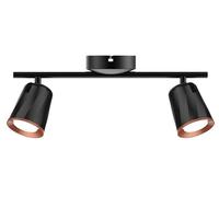 Lampada Da Parete LED 10W 2 Vie, 3000K, 1080lm, IP20, Nera - VT-812 218255