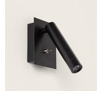 Lampada da Parete LED 2.5W Quadrata in Alluminio con Presa USB Gazny