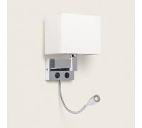 LEDKIA LIGHTING Lampada da parete LED da lettura in Metallo con Flexo Waldorf Ottone E14
