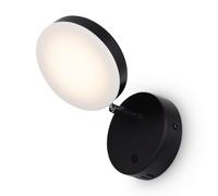 Lampada Da Parete LED Interruttore Dimmerabile Regolabile 3000 K Nero Spot [EEK: G]