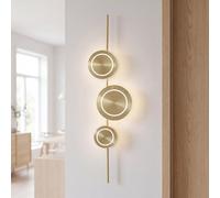 Lampada da parete LED per camera da letto dimmerabile oro moderna alluminio 3 livelli sala da pranzo corridoio H:120 cm 3000 K bianco caldo elegante soggiorno