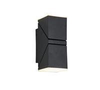 Lampada da parete esterna a LED Montana, nera