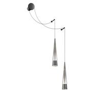 Lampada Da Parete LED Su Giù Metallo Vetro 228,9 Cm Alta Cromo 3000 K Applique