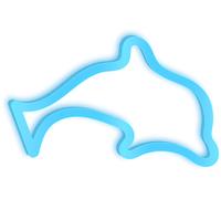Lampada da parete LED TTEX Neon Dolphin, Azzurro