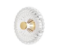 Lampada Da Parete LED Vetro Metallo Oro Camera Ufficio Ø35 CM 3000 K Wandleuchte