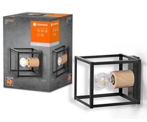 Lampada da parete Ledvance Decor Nairobi 1xE27 max 15W nero legno - LUM759145 [EEK: Non conforme]