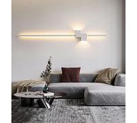 Lampada da parete lineare bianca minimalista Lampada da parete semplice a striscia lunga Bianco caldo 3000K Illuminazione per montaggio a parete in acrilico per camera da letto Comodino Soggiorno
