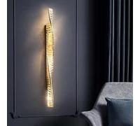 Lampada da parete lineare cristallo minimalista oro applique striscia lunga