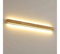 Lampada da parete lineare in legno, lampada da parete ultra sottile con paralume in acrilico, moderna applique da parete a LED - 3000K, lampade da parete decorative da comodino, semplici luci a parete