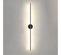 Lampada da Parete lineare Moderna, Lampada da Parete Nera, Applique da Interni Minimalista nordica per Decorazioni rustiche, Ufficio, Comodino, Soggiorno, Illuminazione contemporanea da Parete, 1