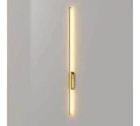 Lampada da parete lineare ultrasottile, applique a striscia lunga in alluminio con paralume in silicone, applique da comodino dorata, lampade da parete moderne a LED, applique per illuminazione decora