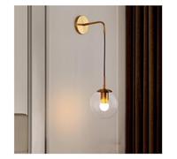 Lampada da Parete Loft Palla di Vetro Retro Lampade da Parete Antiche Compatibile con Camera da Letto Comodino Soggiorno Corridoio Scale - Illuminazione per Interni (Colore : Goldamber, Dimensioni :