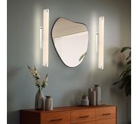 Lampada da Parete Camera Letto Bianco Caldo LED Corridoio Vetro 2er