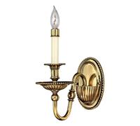 Lampada da parete luce ottone massiccio H 27,9 cm luce corridoio 1 fiamma