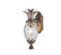 Lampada da Parete Luce per Esterni E27 IP44 H:36 CM IN Bronzo Antico Ananas