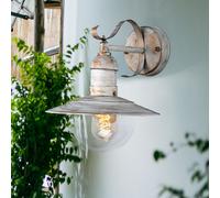 LED Casa Luce da Parete Shabby Antico Rustico Illuminazione Oro-Bianco Balcone A [EEK: F]