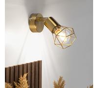 Lampada da Parete Luci Soggiorno Spot Mobile Oro Luce Sala Pranzo E14 [EEK: Non valutato]