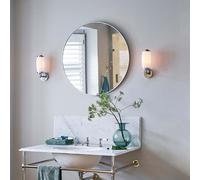 Lampada Da Parete Luci Specchio Cromo Lucido LED Per Bagno Vetro Bianco