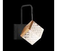 Lampada da parete MAGIA, nero e oro satinato LED 4,5W 383lm 3000K, l 19 x h 23 cm