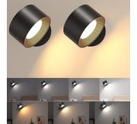 Lampada da parete magnetica, applique da parete a LED, lampada da parete, con batteria ricaricabile, porta USB, lampada da parete senza fili