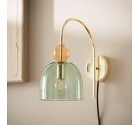 LEDKIA LIGHTING - Lampada da Parete Baudelaire | Design Vintage | Metallo e Vetro | E14 220-240V | IP20 Interno | Rosa, Metallo, Vetro