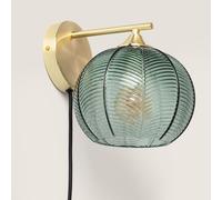 LEDKIA LIGHTING Lampada da Parete Metallo e Vetro Klimt Ambra E27