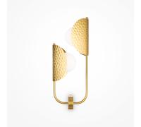 Lampada da Parete Metallo Vetro 56,4 CM Alto IN Ottone Bianco 2x G9 Wandleuchte