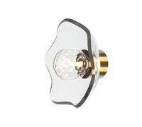 Lampada da Parete Metallo Vetro IN Ottone H:20 CM G9 Moderno Wandleuchte Camera