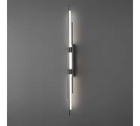 Lampada da Parete Mid Century LED Lineare Applique da Parete per Bagno Decorazione Moderna per la casa 39,4" Striscia Lunga Metallo Vintage Industrial Farmhouse Nero Tubo luminos