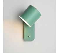 Lampada da parete minimalista in stile moderno verde/bianco/grigio con portalampada E26/E27, applique, decorazione per interni, lanterna, illuminazione di sfondo, filo sospeso regolabile, lampada da