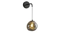 Lampada da Parete Minimalista Italiana G9 in Rame Pieno, Applique da Parete per Camera da Letto, Comodino, Soggiorno postmoderno, Applique da Parete, apparecchio di Illuminazione Creativo in vetr