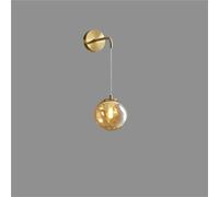 Lampada da Parete Minimalista Italiana G9 in Rame Pieno, Applique da Parete per Camera da Letto, Comodino, Soggiorno postmoderno, Applique da Parete, apparecchio di Illuminazione Creativo in vetr