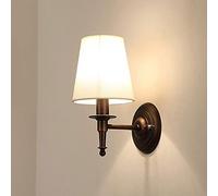 Lampada da Parete Minimalista LED, Paralume in Tessuto per Interni Lampada da Parete in Ferro battuto, Sorgente Luminosa da 5 W Adatta per Lampada da Lettura Studio corridoio Camera da Letto