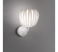 Lampada Da Parete Moderna 1 Luce Queen In Polilux Bianco D29 Made In Italy