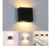 Lampada da parete moderna a LED da 4 pezzi, lampada da comodino minimalista per camera da letto 10x5x10 cm, luce calda, apparecchio di illuminazione per interni domestici per soggiorno