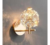 Lampada da Parete Moderna a LED in Oro Rosa Prisma Applique da Parete in Cristallo, Applique da Comodino cablata, 3000K/4000K/6000K Regolabile, Applique da Parete in Cristallo K9 c