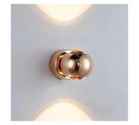 Lampada Da Parete Moderna A LED Nordica - Applique Da Interni Color Oro Di Lusso For Camera Da Letto, Soggiorno, Arredamento Di Hotel - Design Nero Elegante, Perfetta For La Luce Da Comodino(Gold1)
