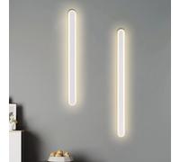 Lampada da Parete Moderna a Striscia Lunga a LED in Stile Nordico, Applique da Parete lineare in Acrilico per Interni, 3000K/4000K/6000K, 3 modalità Colore, per Divano, Comodino, corridoio, Scale