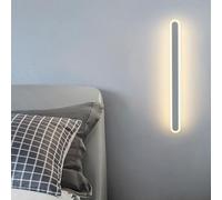 Lampada da Parete Moderna a Striscia Lunga a LED in Stile Nordico, Applique da Parete lineare in Acrilico per Interni, 3000K/4000K/6000K, 3 modalità Colore, per Divano, Comodino, corridoio, Scale