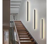 Lampada da Parete Moderna a Striscia Lunga a LED in Stile Nordico, Applique da Parete lineare in Acrilico per Interni, 3000K/4000K/6000K, 3 modalità Colore, per Divano, Comodino, corridoio, Scale