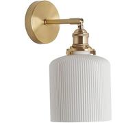 Lampada da Parete Moderna Applique Regolabile con Paralume in Ceramica Bianca, apparecchio di Illuminazione da Comodino Compatible with Camera da Letto con Rotazione di 180°,per la Scala d'ingresso