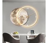 Lampada da parete moderna Art Deco 3D Moon LED - Home Decor Orologio da parete minimalista e sculture Decorazioni tradizionali