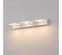 Lampada da Parete Moderna Bianca da 18 W a 3 Colori per Bagno, Specchio Lungo,Da da Parete Rettangolare Lunga per Soggiorno,Da da Parete con Angolo Regolabile a 360°, Applique da Parete per Corridoi D