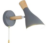 Lampada da Parete Moderna con Design Regolabile in Ferro e Paralume, Applique da Parete con Interruttore a Catena, Adatta for Camera da Letto, Studio, Soggiorno,Luce della Cucina