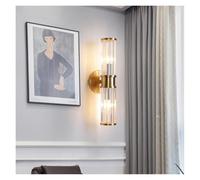 Lampada da parete moderna con luce verso l'alto e verso il basso, lampada da comodino a 2 teste, applique da corridoio, apparecchio di illuminazione per la casa, montaggio a superficie, colore oro, ap